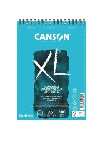 Canson XL Aquarelle Sulu Boya Çizim Defteri A5 300gr 20yp Spiralli