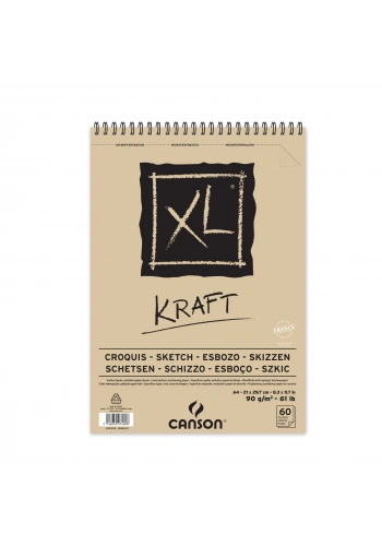 Canson XL Kraft Spiralli Eskiz Blok A4 90gr 60 Yaprak