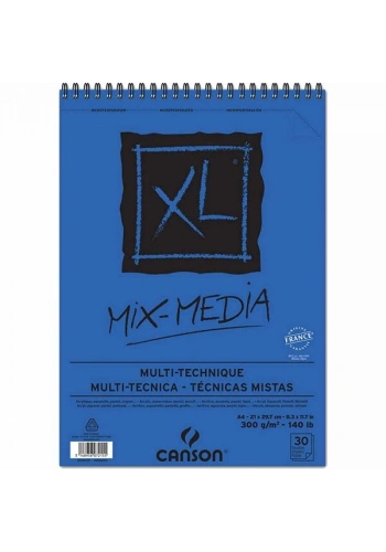 Canson XL Mix Media Spiralli Sulu Boya Defteri Blok 300 gr. A4 30 yaprak