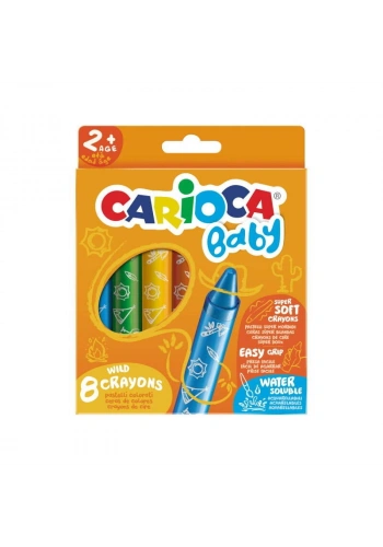 Carioca Baby Wild Crayons Pastel Mum Boya 8 Renk 2+ Yaş