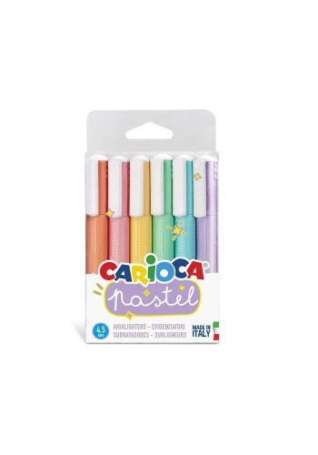Carioca Fosforlu İşaretleme Kalem Seti Pastel Tonlar 4.5mm 6 li
