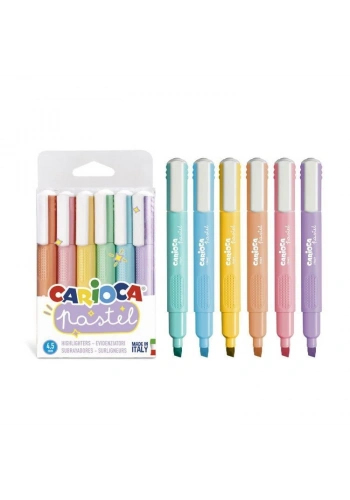 Carioca Highlighter İşaretleme Kalemi Seti 6 Renk Pastel Renkler