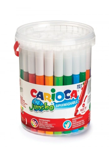 Carioca Jumbo Süper Yıkanabilir Kalın Keçeli Boya 50li Kova