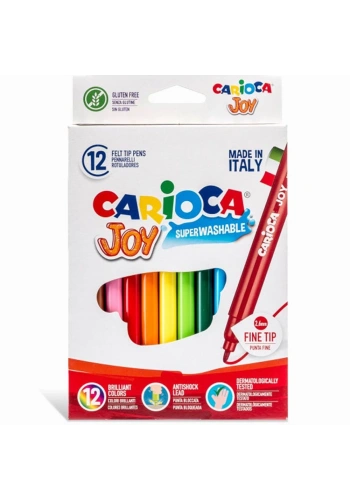 Carioca Keçeli Boya Kalemi Joy Süper Yıkanabilir 12 Li 40614