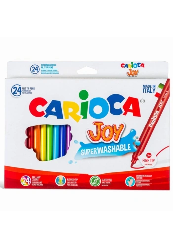 Carioca Keçeli Boya Kalemi Joy Süper Yıkanabilir 24 Lü 40615