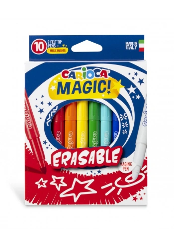 Carioca Magic Erasable Silinebilen Sihirli Keçeli Boya Kalemi 9 Renk + 1 Düzeltici