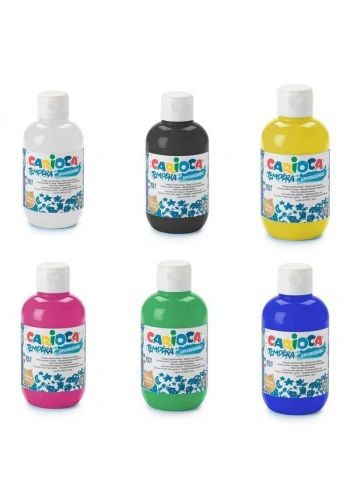 Carioca Tempera Yıkanabilir Poster Boya 250 ml. x 6 Renk Set