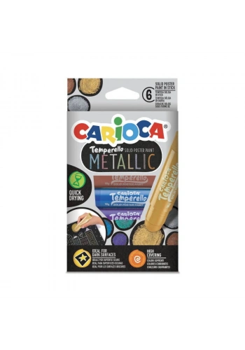 Carioca Temperello Stick Poster Boyama Kalemi Metalik 6 Renk