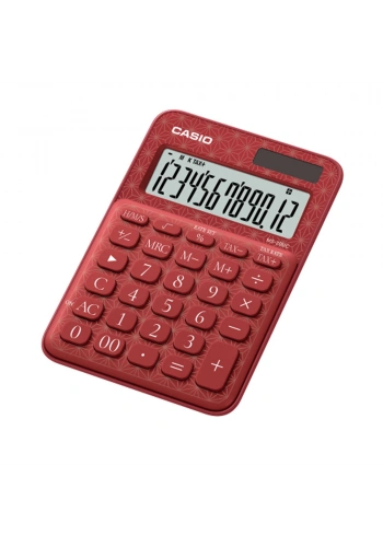 Casio Hesap Makinesi 12 Hane Ms-20uc-jrd Kırmızı Desenli Masaüstü