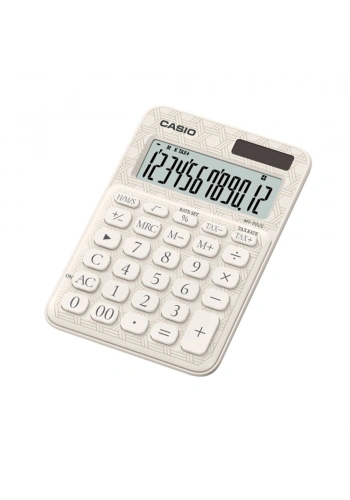 Casio Hesap Makinesi 12 Hane Ms-20uc-jwe Beyaz Desenli Masaüstü