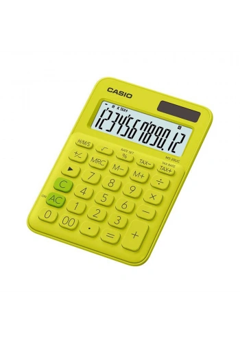 Casio Hesap Makinesi 12 Hane Ms-20uc-yg Renkli Masaüstü