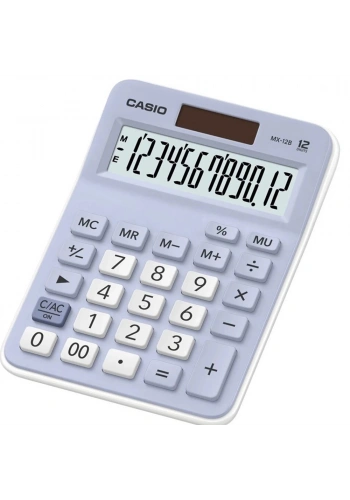 Casio Hesap Makinesi Masa Üstü 12 Hane Açık Mavi MX-12B-LB