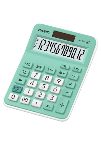 Casio Hesap Makinesi Masa Üstü 12 Hane Açık Yeşil MX-12B-GN