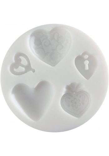 Cernit Silicone Mould Silikon Polimer Kil Kalıbı HEARTS