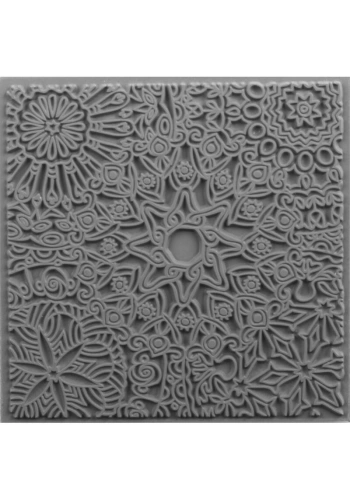 Cernit Texture Plate Silikon Polimer Kil Desen ve Doku Kalıbı 9x9 cm. MANDALA