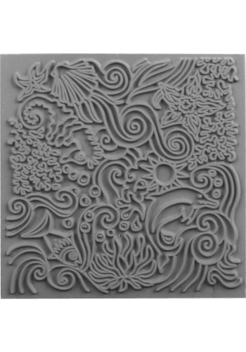 Cernit Texture Plate Silikon Polimer Kil Desen ve Doku Kalıbı 9x9 cm. UNDER THE SEA