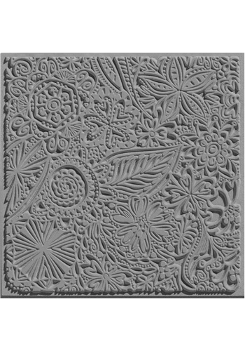 Cernit Texture Plate Silikon Polimer Kil Desen ve Doku Kalıbı 9x9 cm. FLOWERS