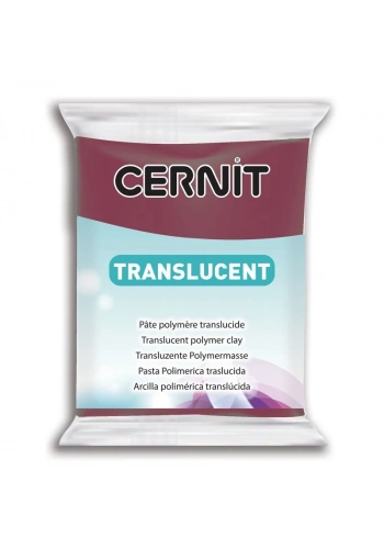Cernit Translucent (Transparan) Polimer Kil 411 Wine Red