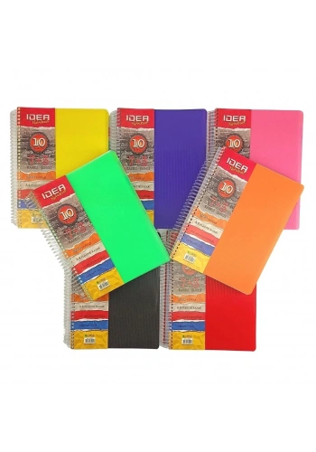 Çınar PP Kapak Spiralli Okul Defteri Idea 7+3 Separatörlü A4 300yp (7 Kareli ve 3 Çizgili)