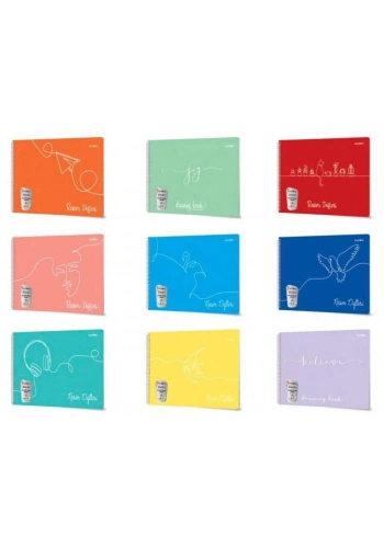 Çınar PP Kapak Spiralli Resim Defteri 25x35 cm. 25 yaprak