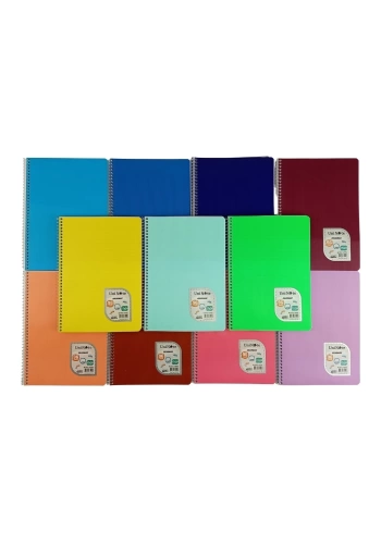 Çınar Uni Note PP Kapak Spiralli Okul Defteri Colormaxi 17x24cm 96yp Çizgili