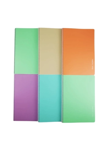 Çınar Uni Note PP Kapak Spiralli Okul Defteri Pastel A4 96yp Çizgili
