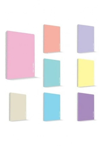 Çınar Uninote Pastel Spiralli A4 60 Yaprak Kareli Defter 71902