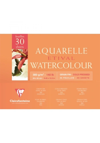 Claırefontaıne Etival Dokulu Cold Press 24x32 CM 300 GR  Uzun Kenarı Yapışkanlı 30 YP