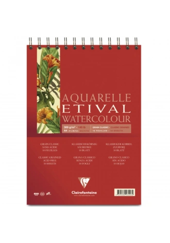 Clairefontaine Etival Suluboya Defteri (A4) 300gr 30 Sayfa