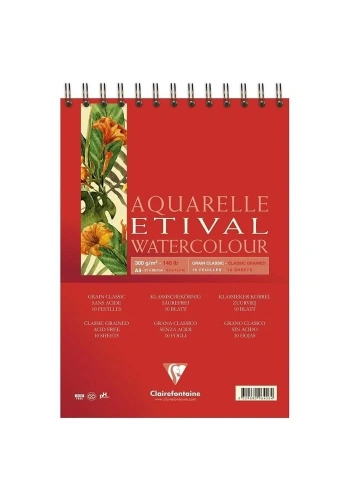 Clairefontaine Etival Suluboya Defteri (A5) 300gr 30 Yaprak