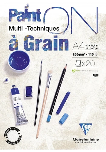 Clairefontaine Painton Teknik Çizim Defteri A4 200gr 40 Sayfa 20 Yaprak