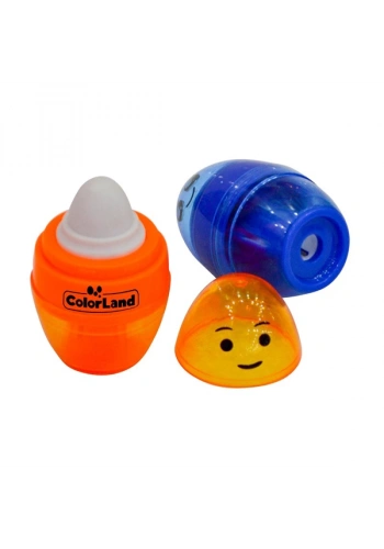 Colorland Kalemtıraş Silgili Sevimli Yüzler 20 Lİ COLOR-SLK04