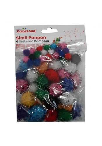 Colorland Pon Pon Simli Karışık 60 Lı COLOR-PON02