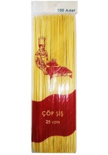 Çöp Şiş 25 cm ( 100 Adet )