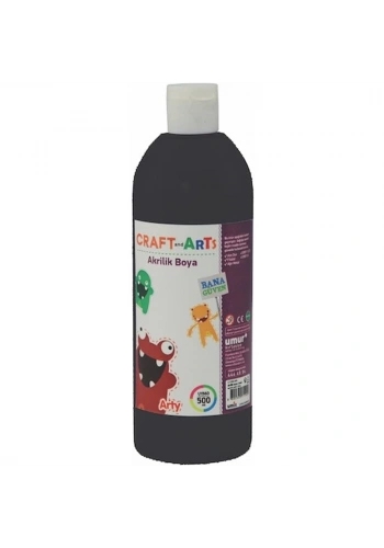 Craft And Arts Akrilik Boya 500 ML Siyah