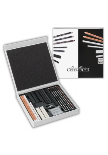 Cretacolor Black & White Drawing Set Premium Çizim Seti Özel Hediyelik Kutu 25 Parça 40062