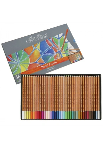 Cretacolor Fine Art Pastel Boya Kalemi Seti 36 Renk Metal Kutu