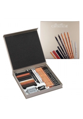 Cretacolor Passion Box Drawing Set Premium Çizim Seti Özel Hediyelik Kutu 25 Parça 40063