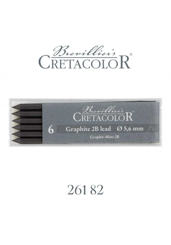 Cretacolor Portmin Kalem Ucu 5.6mm 6lı Graphite 2B 26182