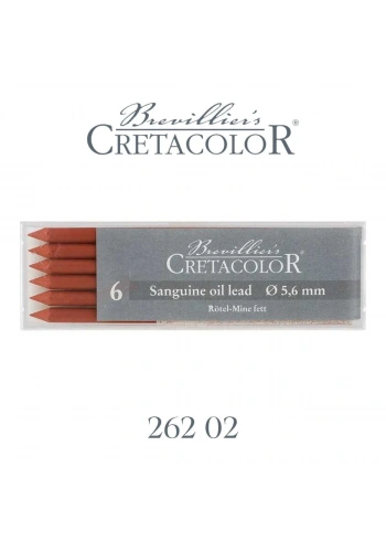 Cretacolor Portmin Kalem Ucu 5.6mm 6lı Sanguine Oil Medium Yağlı 26202