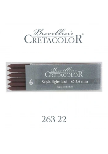 Cretacolor Portmin Kalem Ucu 5.6mm 6lı Sepia Light 26322