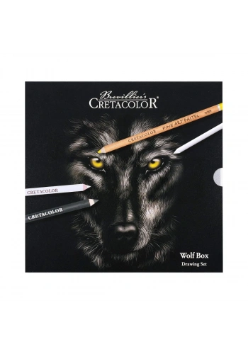 Cretacolor Wolf Box Premium Çizim Seti Metal Kutu 25 Parça