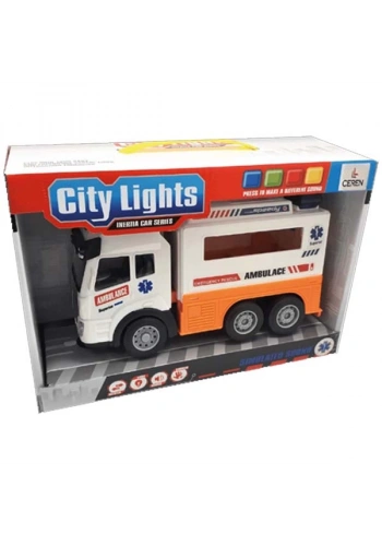 Ctoy Oyuncak Işıklı Ve Sesli Ambulans Kamyon 89-207B