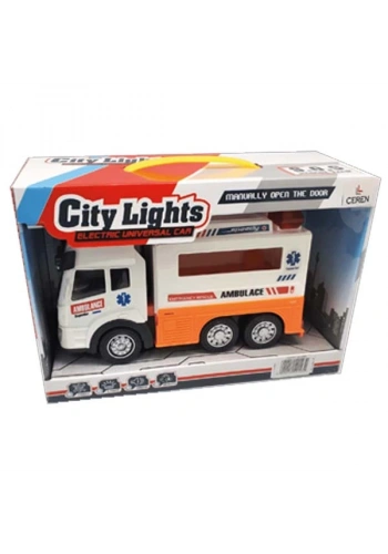 Ctoy Oyuncak Işıklı Ve Sesli Dönen Ambulans Kamyon 89-303A