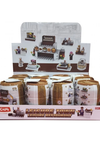 Ctoy Oyuncak Mini Bloklar Mutfak 12 Li Stant CTOY-756