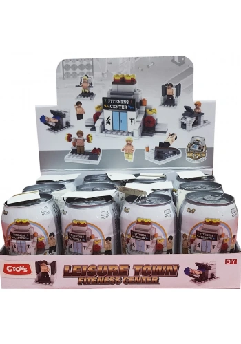 Ctoy Oyuncak Mini Bloklar Spor Salonu 12 Li Stant CTOY-757