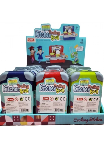 Ctoy Oyuncak Mini Çekçekli Mutfak Çantası 12 Li Stant