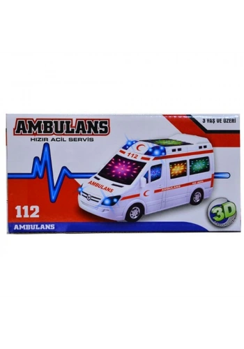 Ctoy Oyuncak Pilli Sesli Ve Işıklı 3d Ambulans