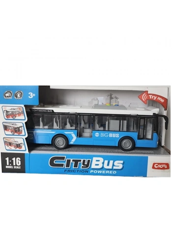 Ctoy Oyuncak Işıklı Ve Sesli Şehir Otobüsü 1:16 
