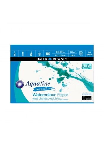 Daler Rowney Aquafine Smooth Sulu Boya Defteri 300gr A4 12yp